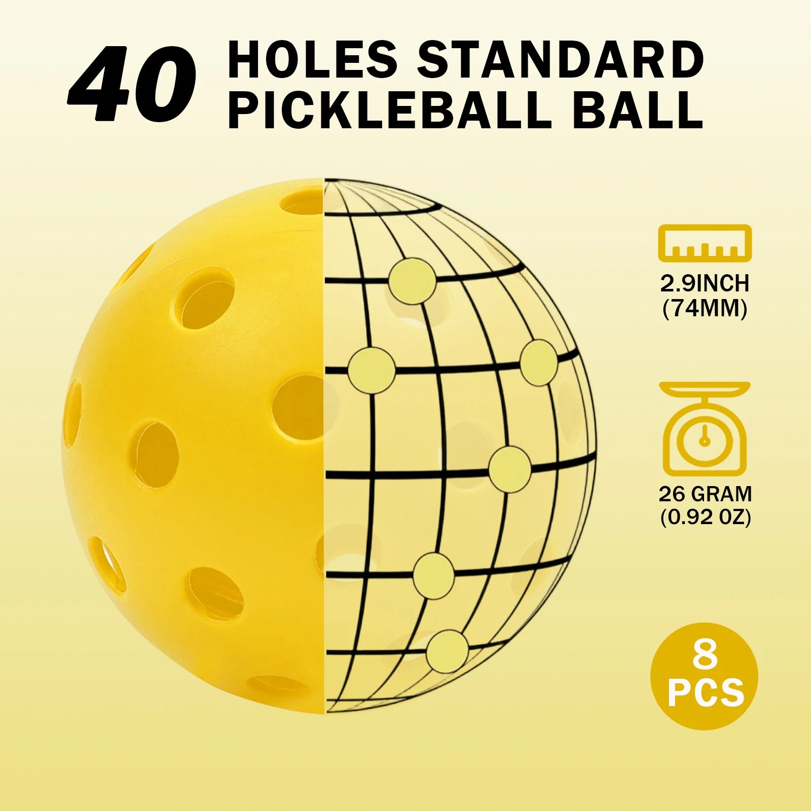 KOOMADE Pickleballs Set