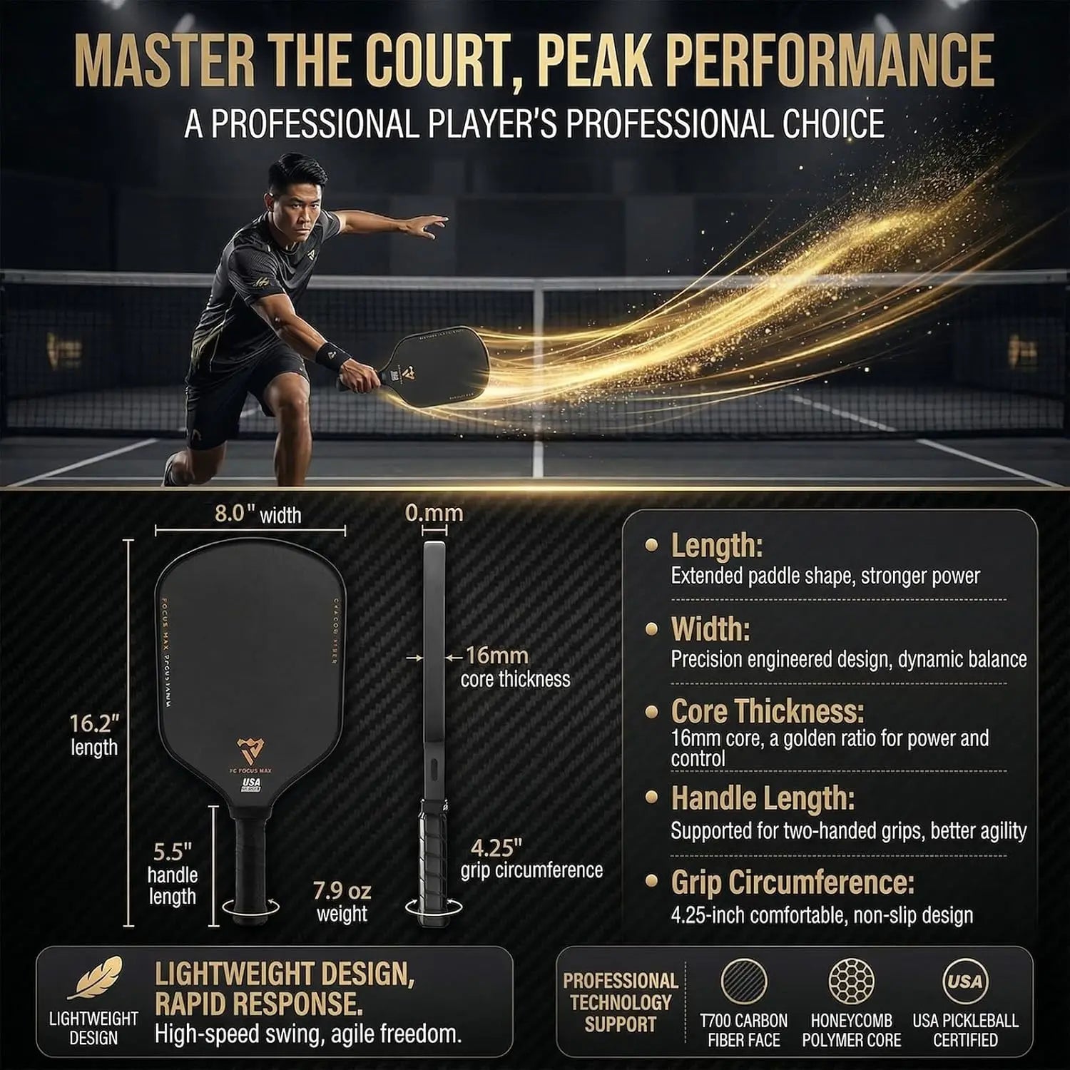 Lightweight Carbon Paddle Set