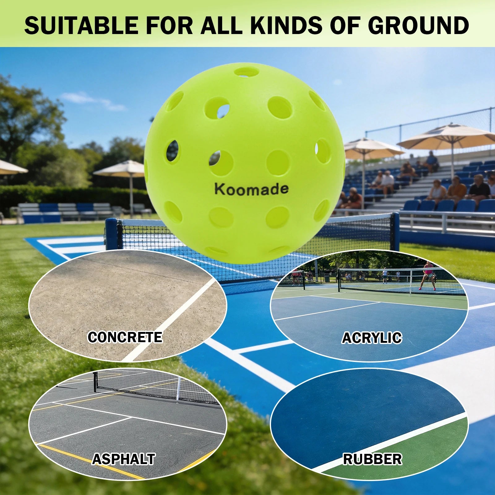 KOOMADE Pickleballs Set
