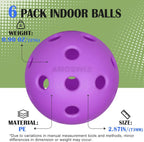 Indoor Pickleballs 6-Pack